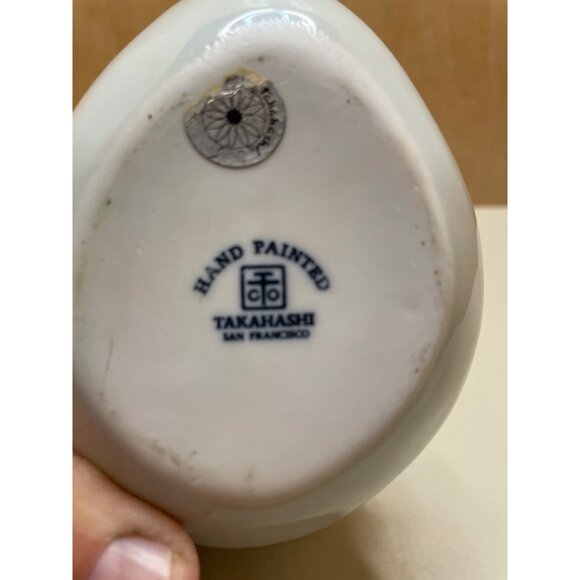 Small Vintage Takahashi Blue Ware Porcelain Swan/Goose Planter, Watering, Vase - Picture 6 of 10
